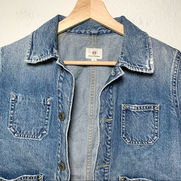 NEW Adriano Goldschmied Andy Denim Trucker Jacket Blue Small - Picture 7 of 12